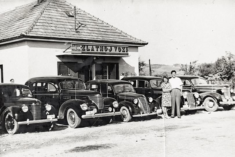 Restoran 'Zlatnoj voži' (današnji Zelendvor), Samoborska cesta oko 1940. godine
